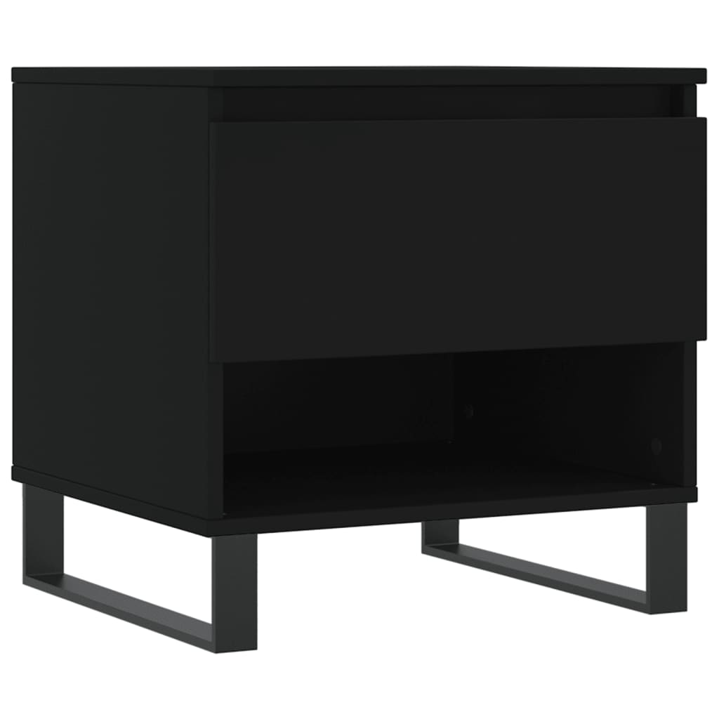 Sofaborde 2 stk Sort 50x46x50 cm Træmateriale