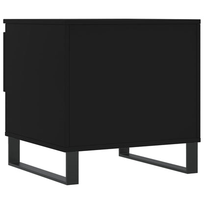 Sofaborde 2 stk Sort 50x46x50 cm Træmateriale