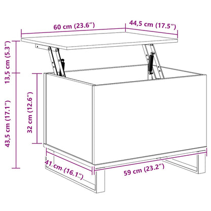 Couchtisch Sonoma-Eiche 60x44,5x45 cm Holzwerkstoff