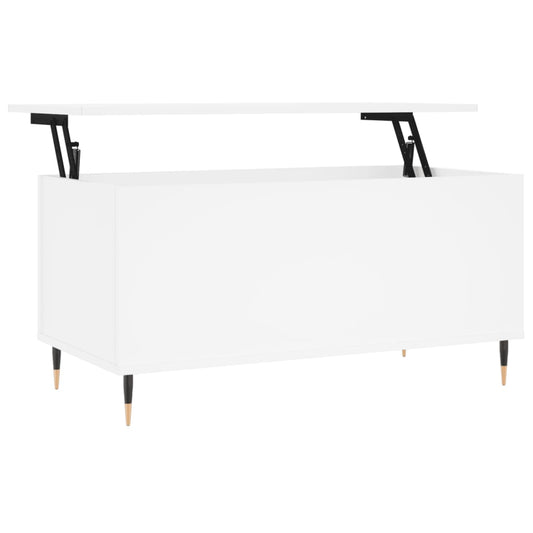 Sofabord Hvid 90x44,5x45 cm Træ Materiale