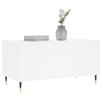 Sofabord Hvid 90x44,5x45 cm Træ Materiale