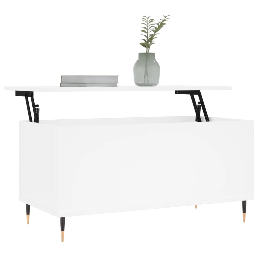 Sofabord Hvid 90x44,5x45 cm Træ Materiale