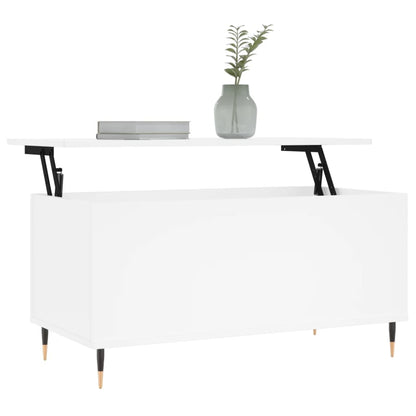 Sofabord Hvid 90x44,5x45 cm Træ Materiale