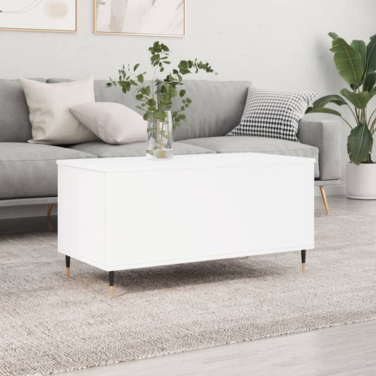 Sofabord Hvid 90x44,5x45 cm Træ Materiale