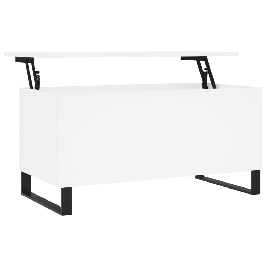 Sofabord Hvid 90x44,5x45 cm Træ Materiale