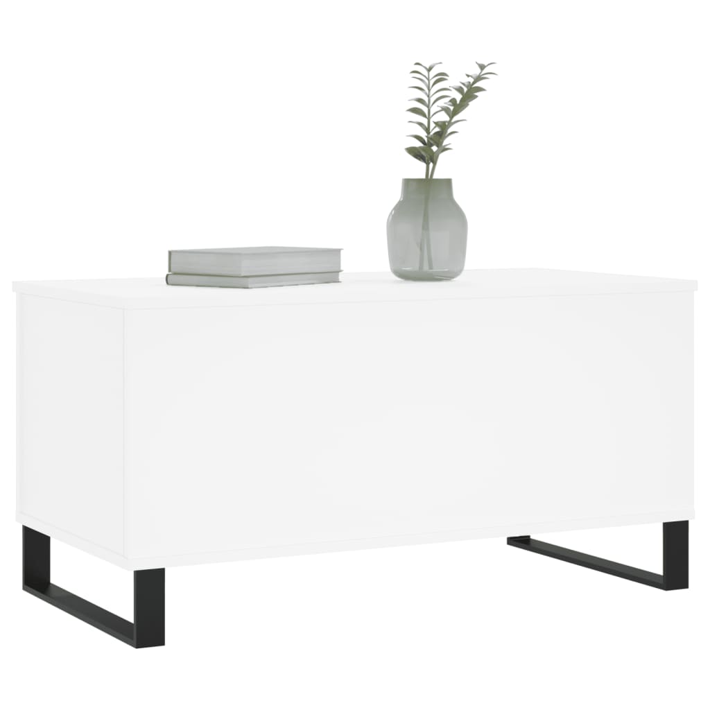 Sofabord Hvid 90x44,5x45 cm Træ Materiale