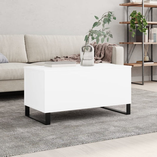Sofabord Hvid 90x44,5x45 cm Træ Materiale