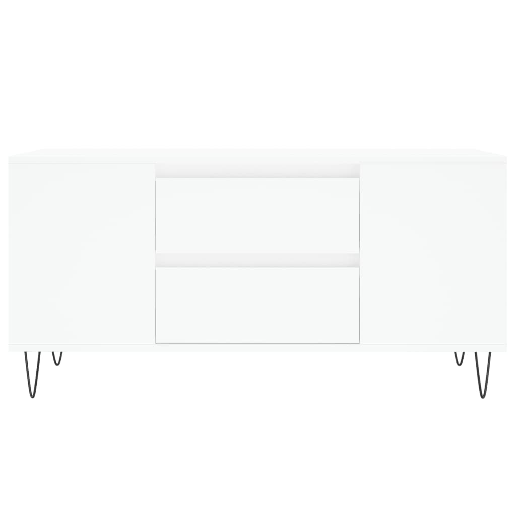 Sofabord Hvid 102x44,5x50 cm Træ Materiale