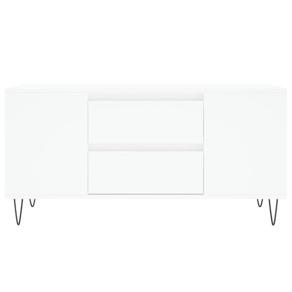 Sofabord Hvid 102x44,5x50 cm Træ Materiale