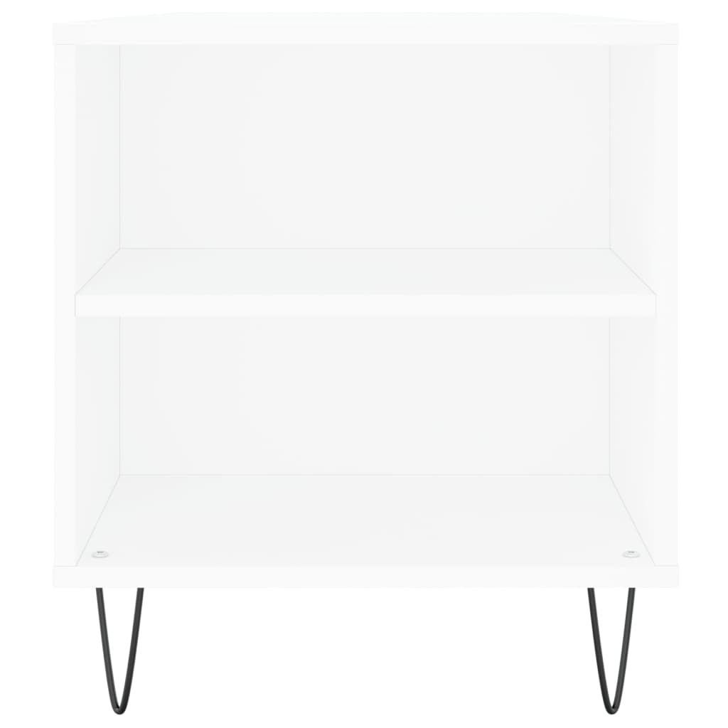 Sofabord Hvid 102x44,5x50 cm Træ Materiale