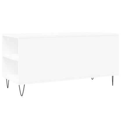 Sofabord Hvid 102x44,5x50 cm Træ Materiale