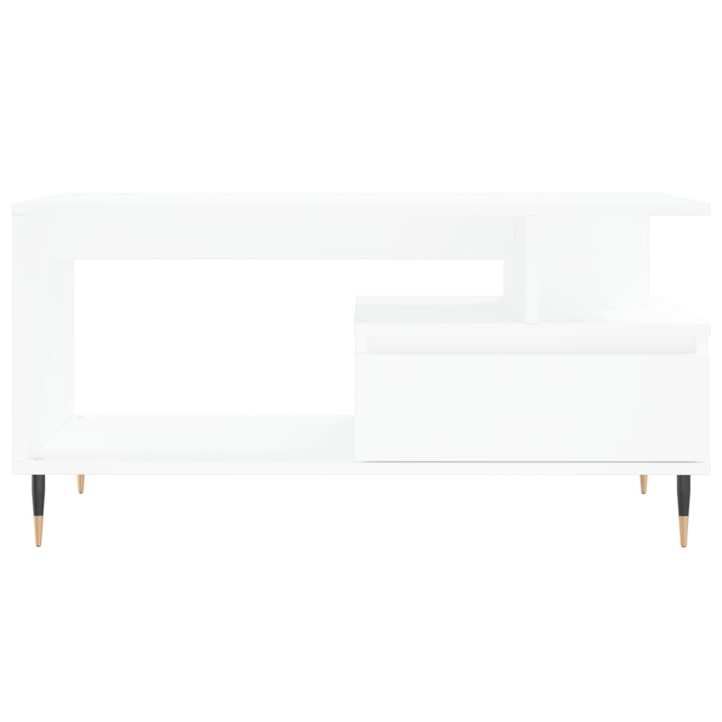 Couchtisch Weiß 90x49x45 cm Holzwerkstoff
