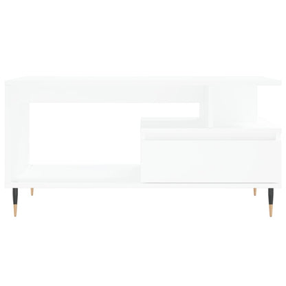 Couchtisch Weiß 90x49x45 cm Holzwerkstoff