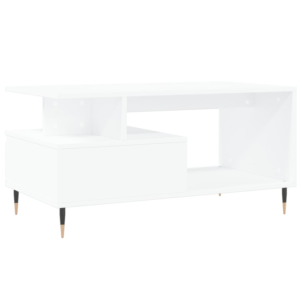 Couchtisch Weiß 90x49x45 cm Holzwerkstoff