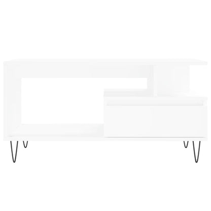 Sofabord Hvid 90x49x45 cm Træ Materiale