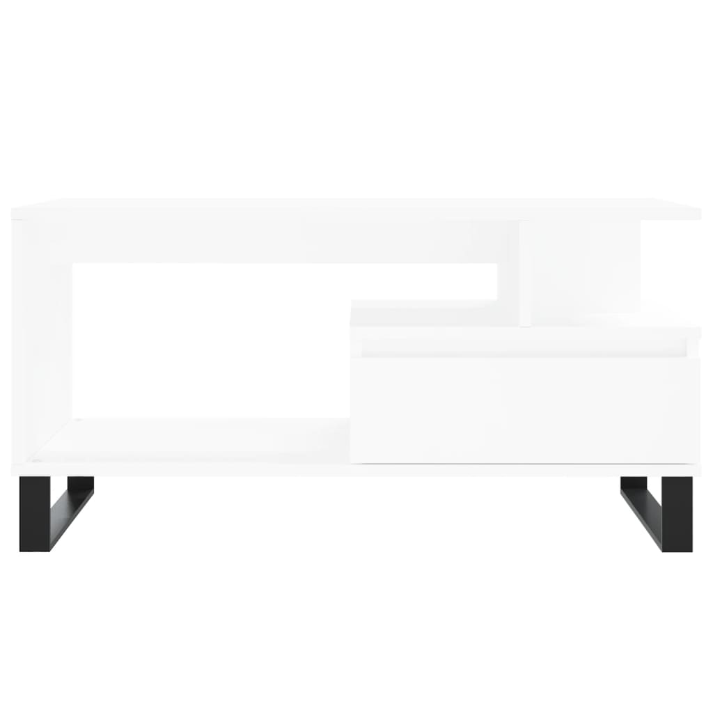 Sofabord Hvid 90x49x45 cm Træ Materiale