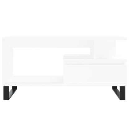 Sofabord Hvid 90x49x45 cm Træ Materiale