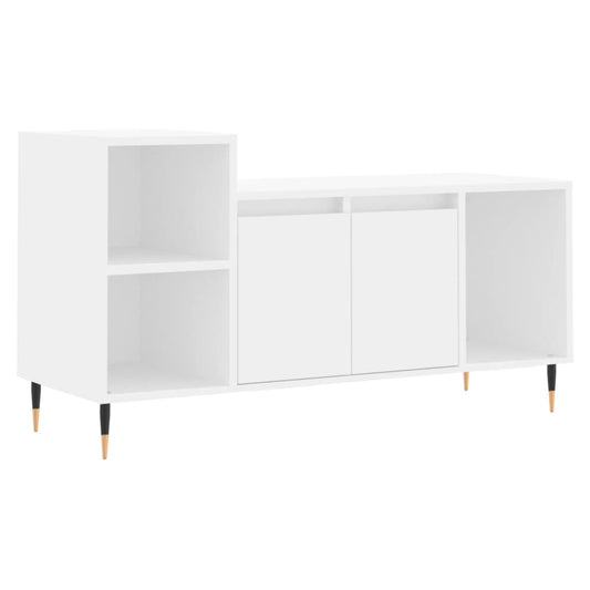 TV-skab Hvid 100x35x55 cm Træ Materiale