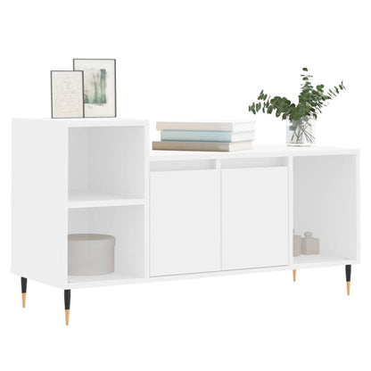 TV-skab Hvid 100x35x55 cm Træ Materiale