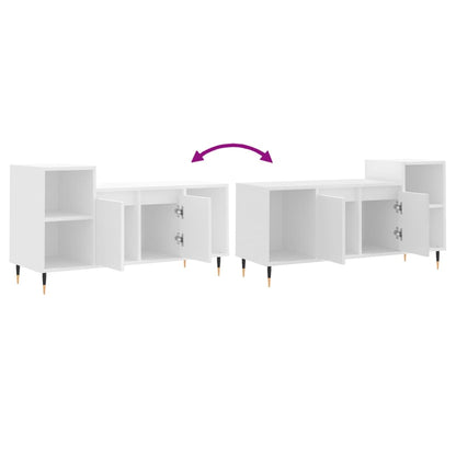TV-skab Hvid 100x35x55 cm Træ Materiale