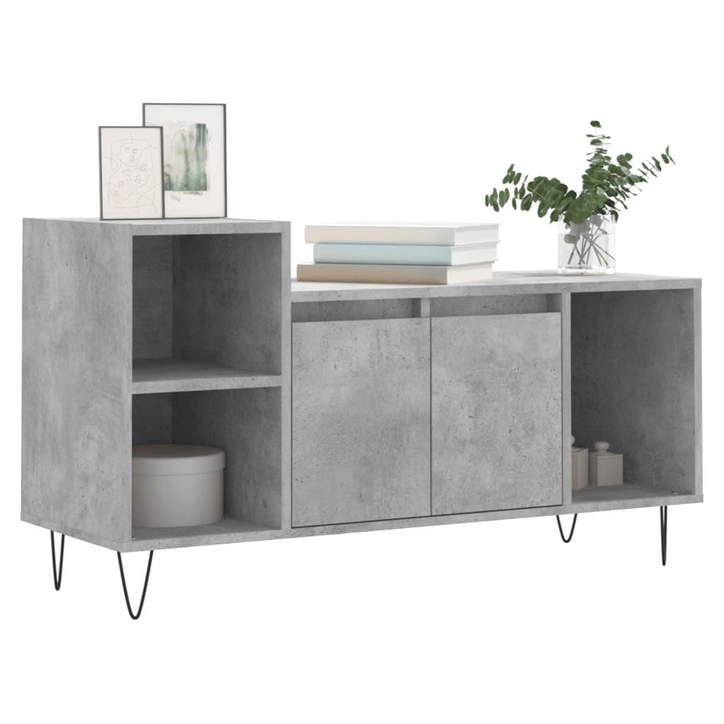 TV-møbel betongrå 100x35x55 cm træmateriale