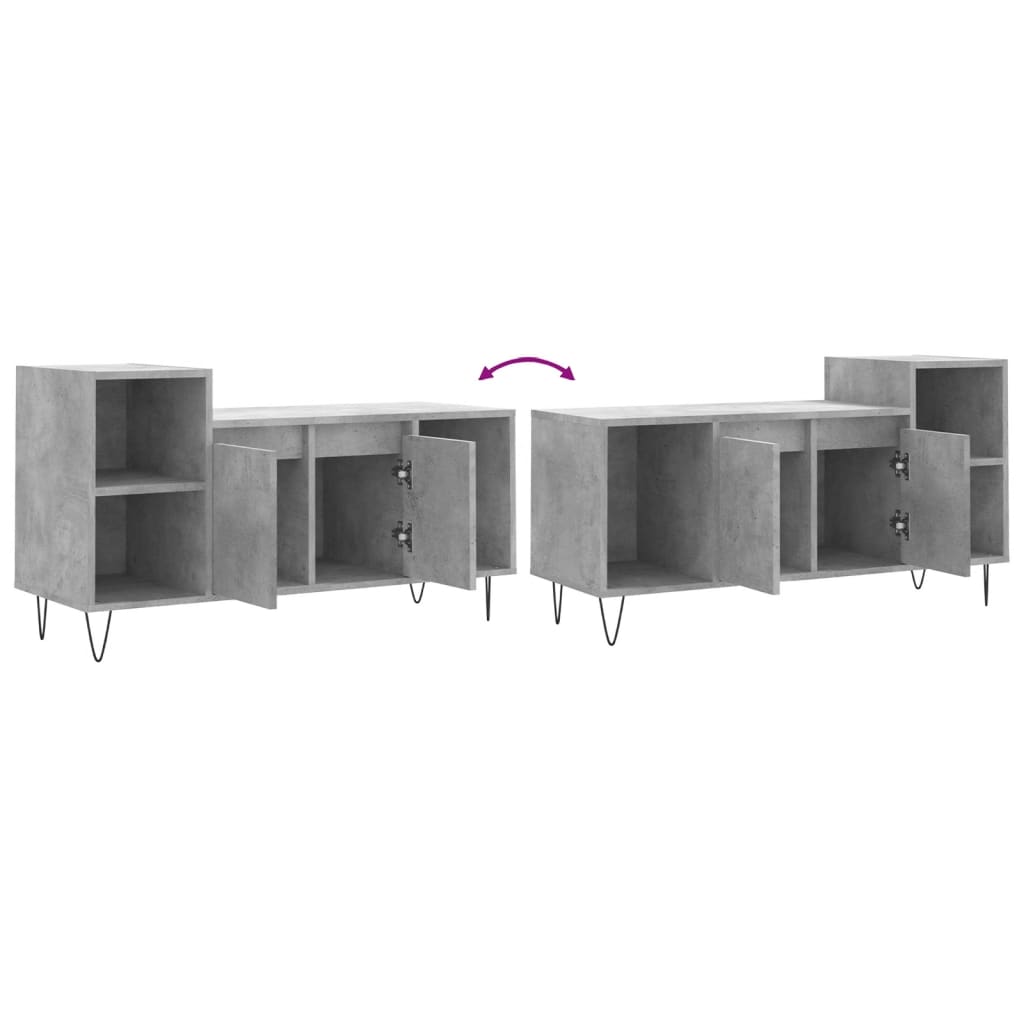TV-møbel betongrå 100x35x55 cm træmateriale