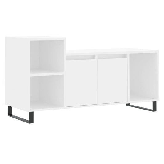 TV-skab Hvid 100x35x55 cm Træ Materiale