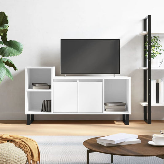 TV-skab Hvid 100x35x55 cm Træ Materiale