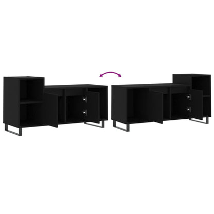 TV-skab Sort 100x35x55 cm Træ Materiale
