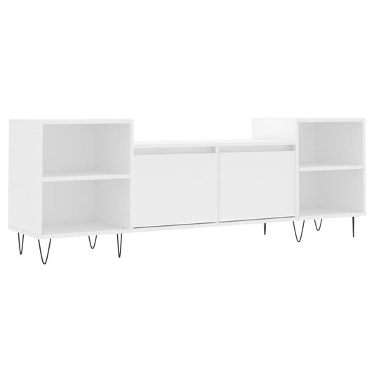 TV-skab Hvid 160x35x55 cm Træ Materiale