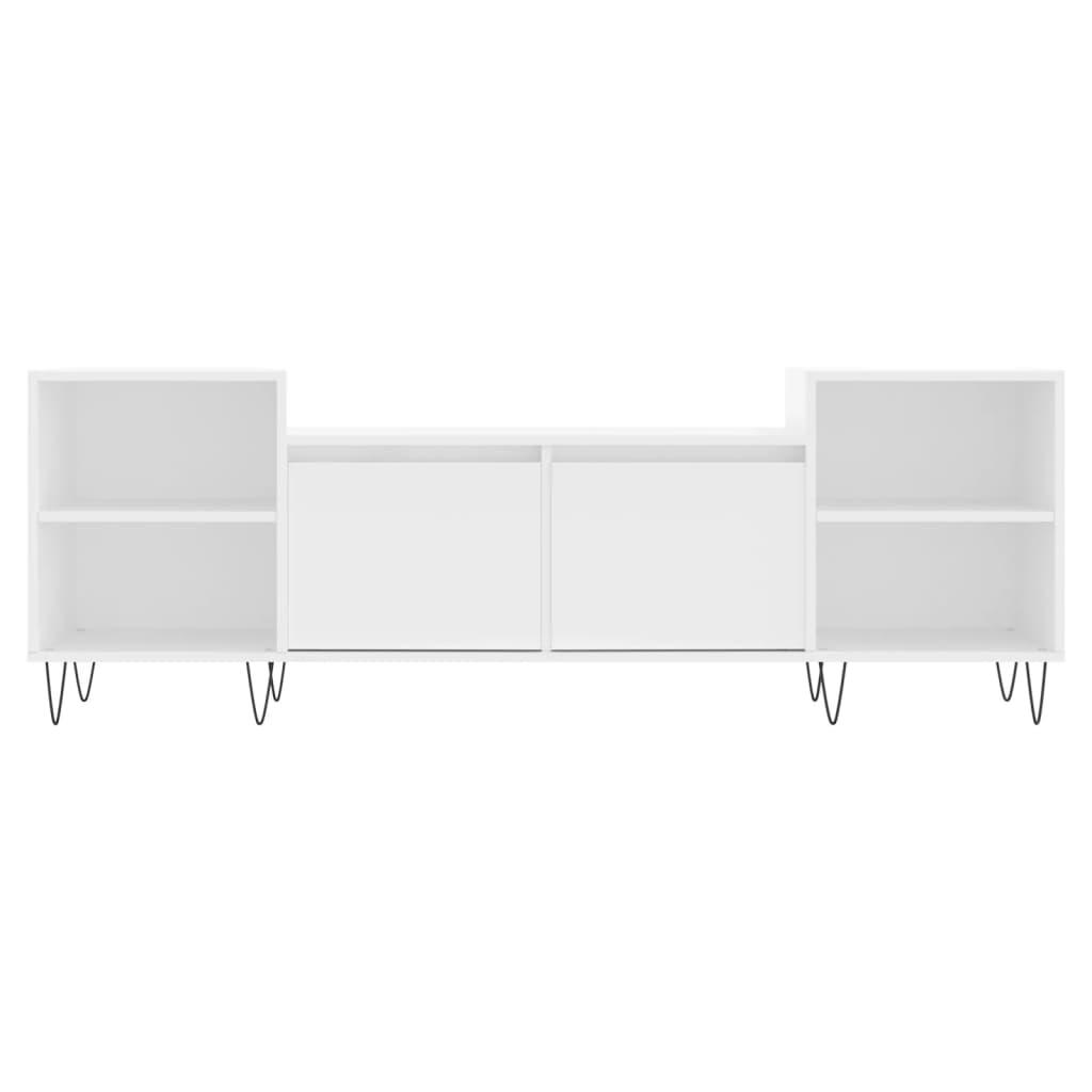 TV-skab Hvid 160x35x55 cm Træ Materiale