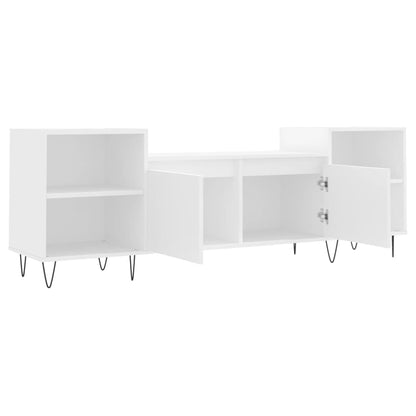 TV-skab Hvid 160x35x55 cm Træ Materiale