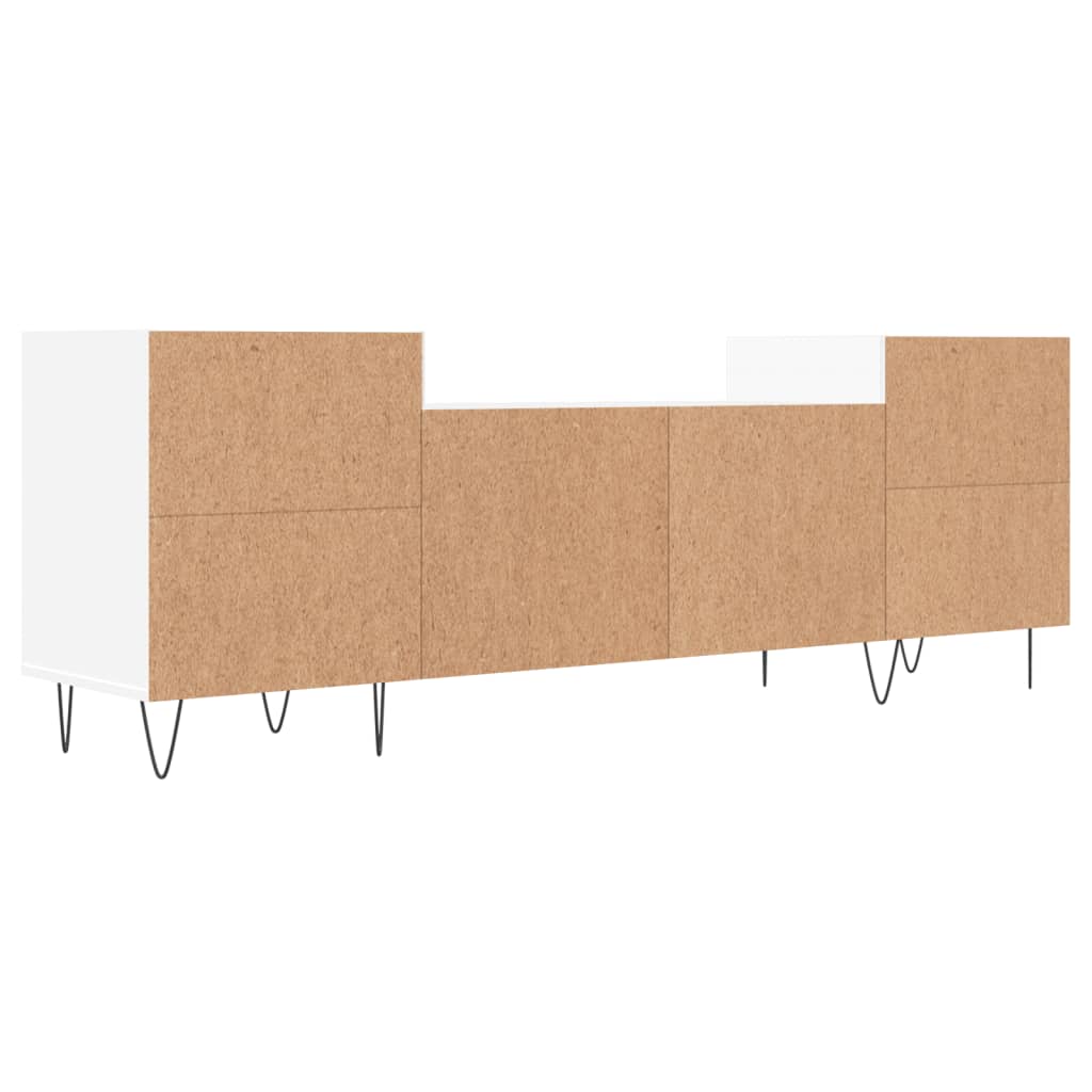 TV-skab Hvid 160x35x55 cm Træ Materiale
