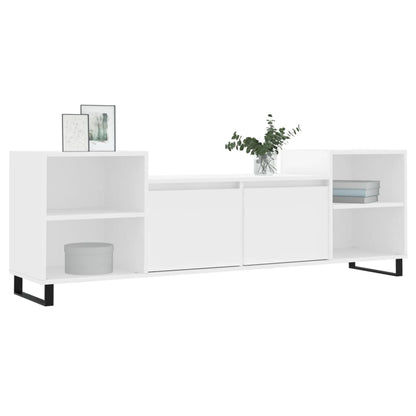 TV-skab Hvid 160x35x55 cm Træ Materiale