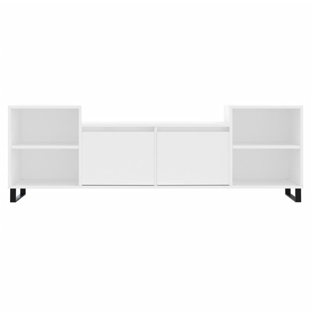 TV-skab Hvid 160x35x55 cm Træ Materiale
