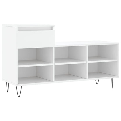 Schuhregal Weiß 102x36x60 cm Holzwerkstoff