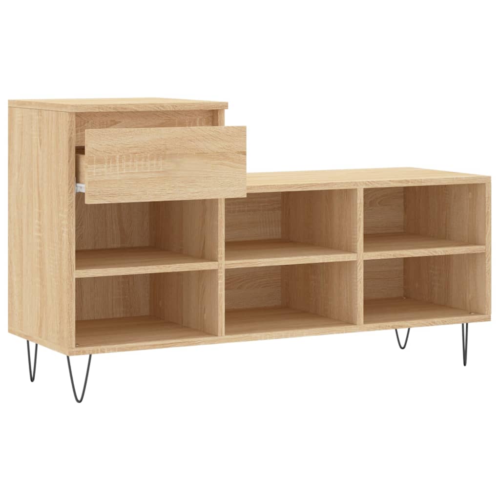 Schuhregal Sonoma-Eiche 102x36x60 cm Holzwerkstoff