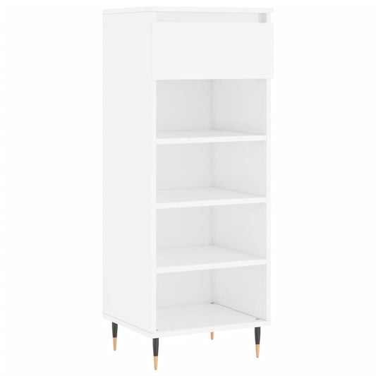 Schuhschrank Hochglanz-Weiß 40x36x105 cm Holzwerkstoff