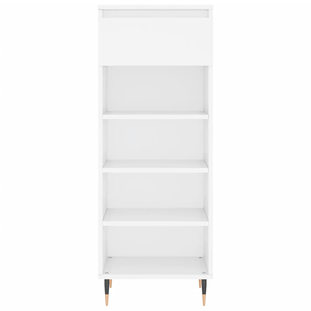 Schuhschrank Hochglanz-Weiß 40x36x105 cm Holzwerkstoff