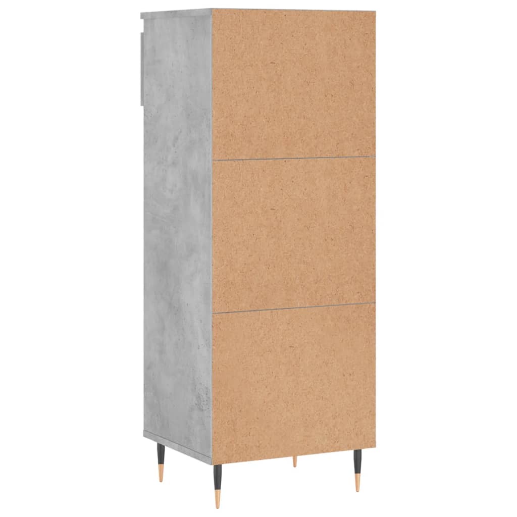 Schuhschrank Betongrau 40x36x105 cm Holzwerkstoff