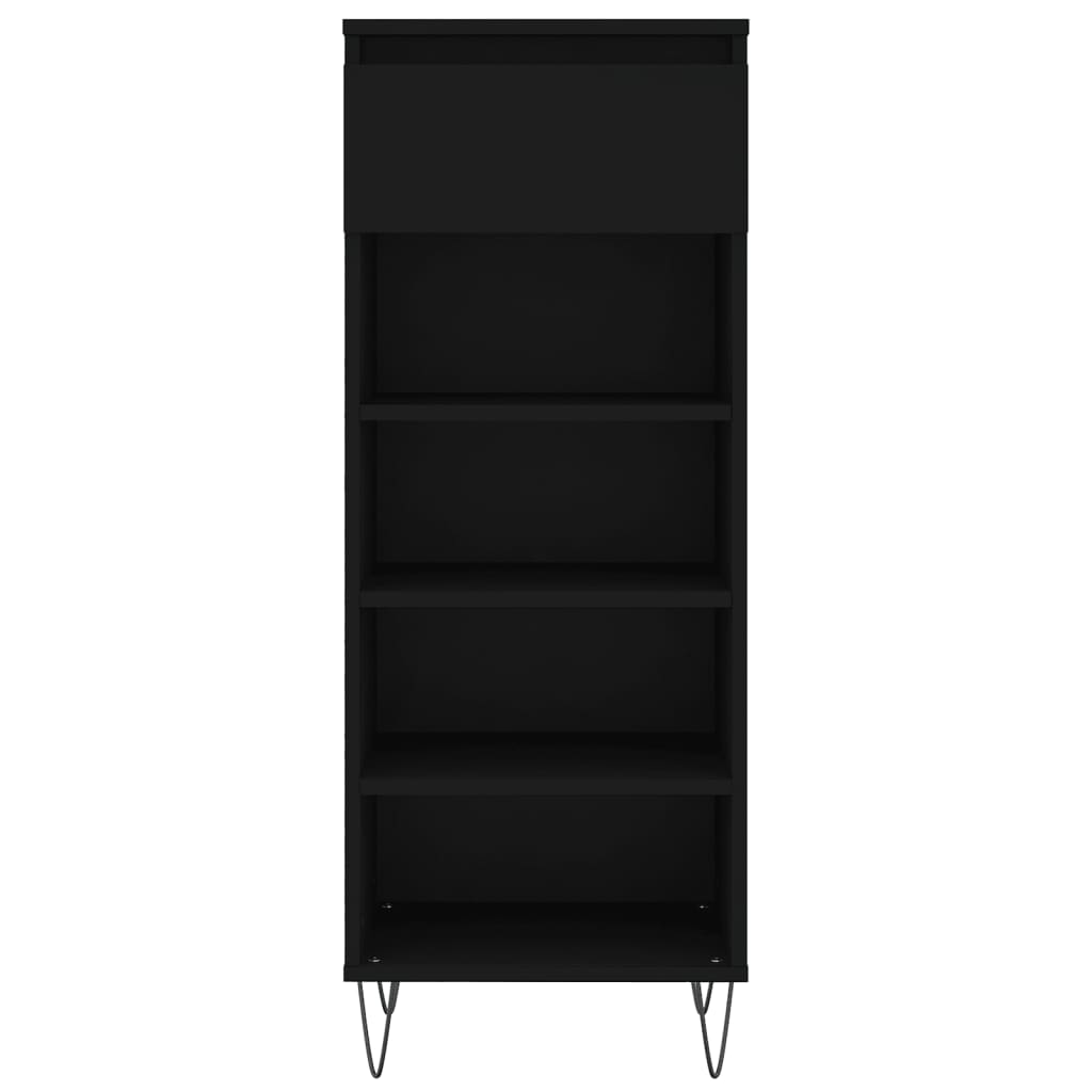 Schuhschrank Schwarz 40x36x105 cm Holzwerkstoff