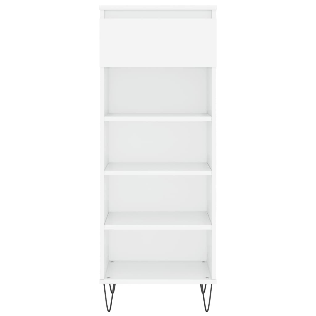 Schuhschrank Hochglanz-Weiß 40x36x105 cm Holzwerkstoff