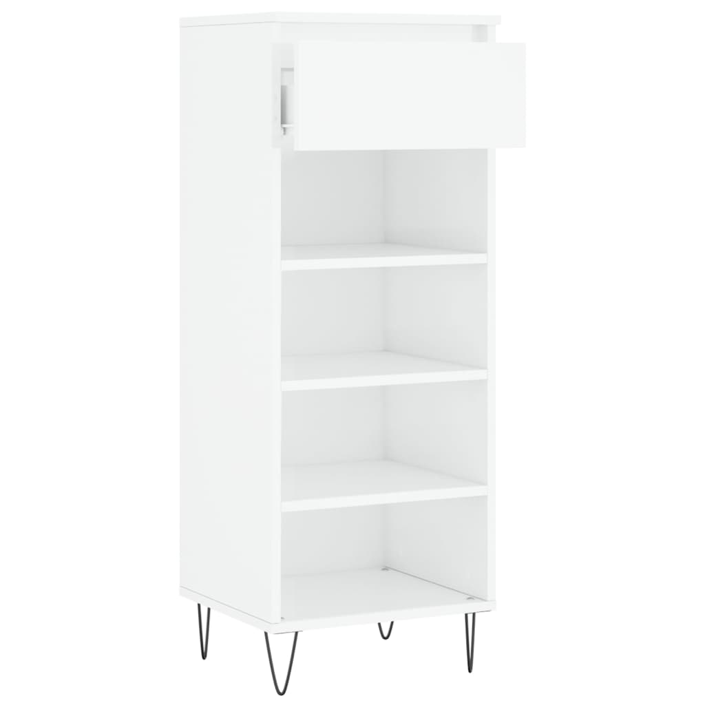 Schuhschrank Hochglanz-Weiß 40x36x105 cm Holzwerkstoff