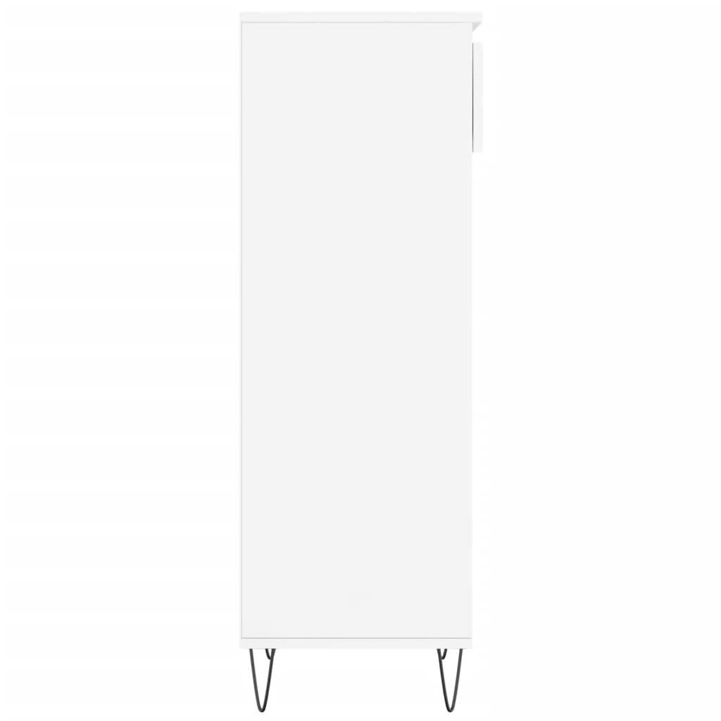 Schuhschrank Hochglanz-Weiß 40x36x105 cm Holzwerkstoff