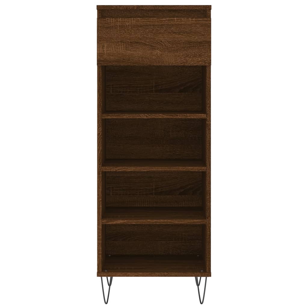 Schuhschrank Braun Eichen-Optik 40x36x105 cm Holzwerkstoff