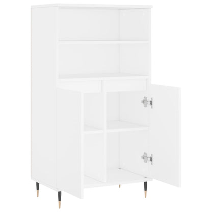 Highboard Weiß 60x36x110 cm Holzwerkstoff