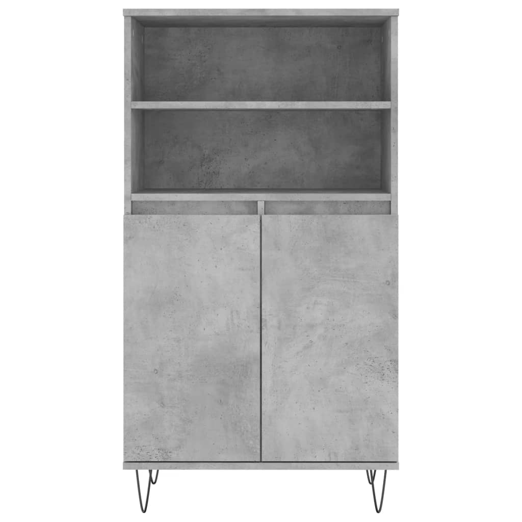 Highboard Betongrau 60x36x110 cm Holzwerkstoff