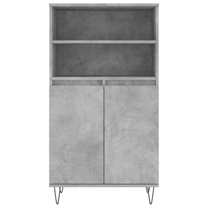 Highboard Betongrau 60x36x110 cm Holzwerkstoff