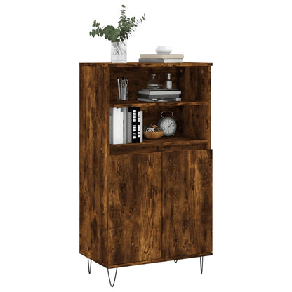 Highboard Räuchereiche 60x36x110 cm Holzwerkstoff