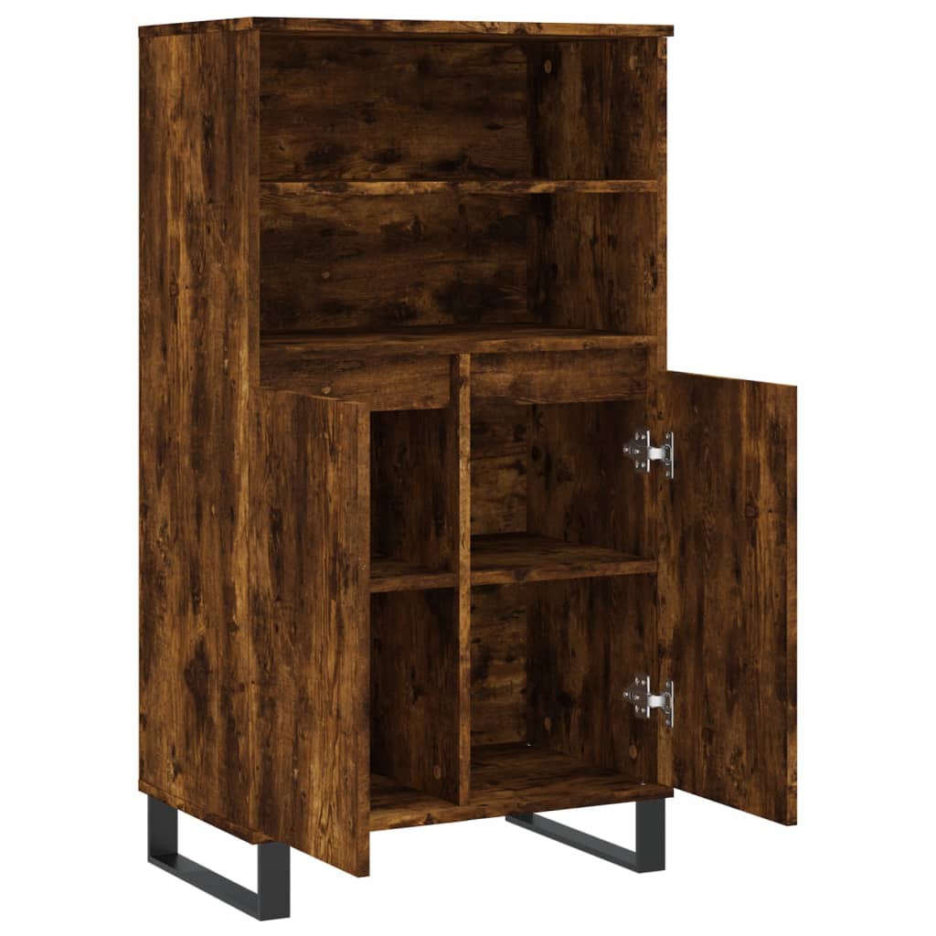 Highboard Räuchereiche 60x36x110 cm Holzwerkstoff